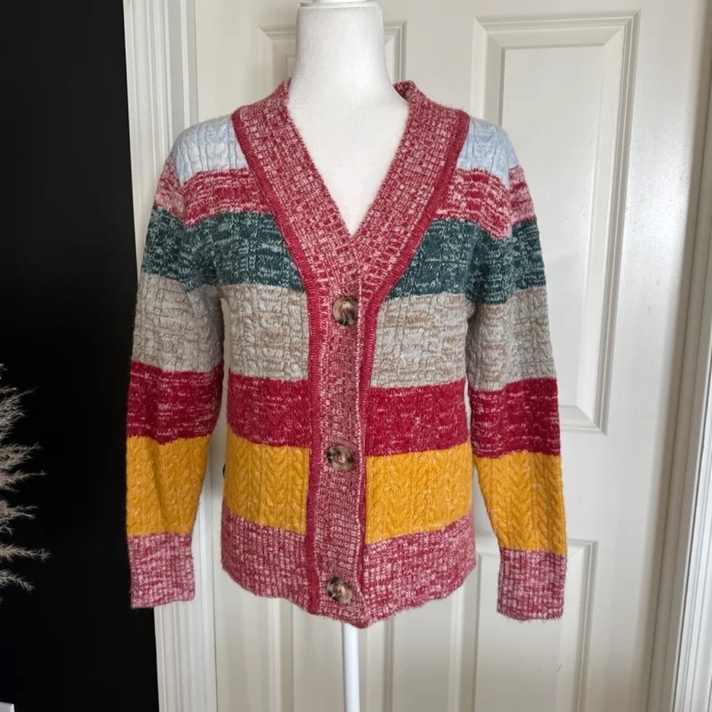 GLAMOROUS DARK RED MULTI MELANGE CARDIGAN
Size US 8 - Picture 8 of 12